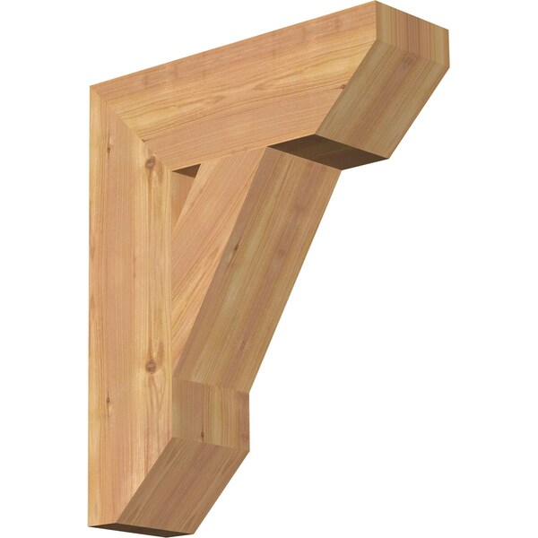 Ekena Millwork Traditional Slat Smooth Bracket, Western Red Cedar, 5 1/2"W x 18"D x 22"H BKT06X18X22TRA06SWR - main